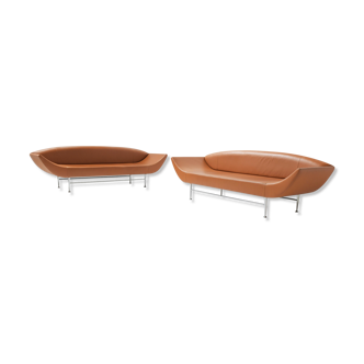 Minimal vintage Ellittico sofas by Losa Ghini for Moroso Italy 1987