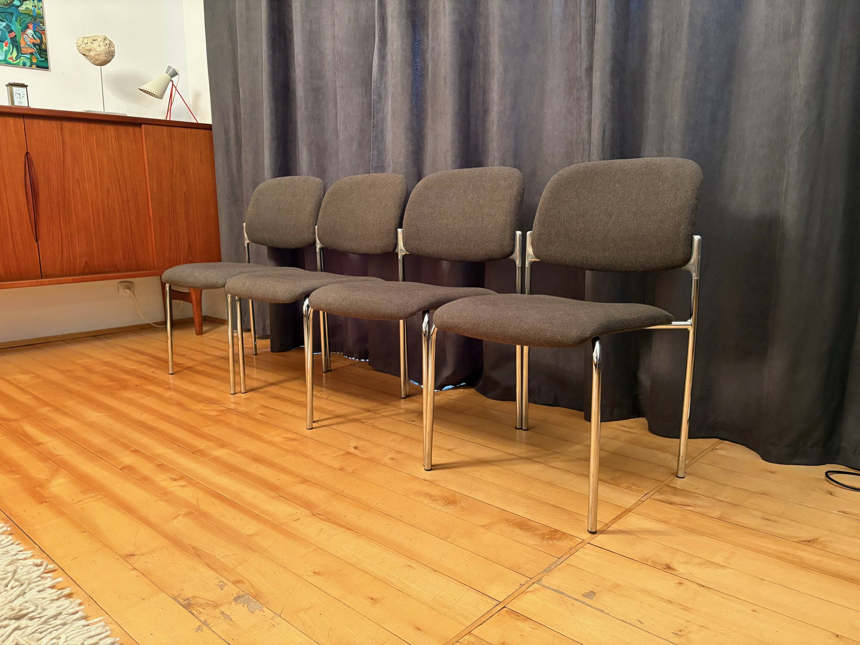 Set of four chairs, 1980s