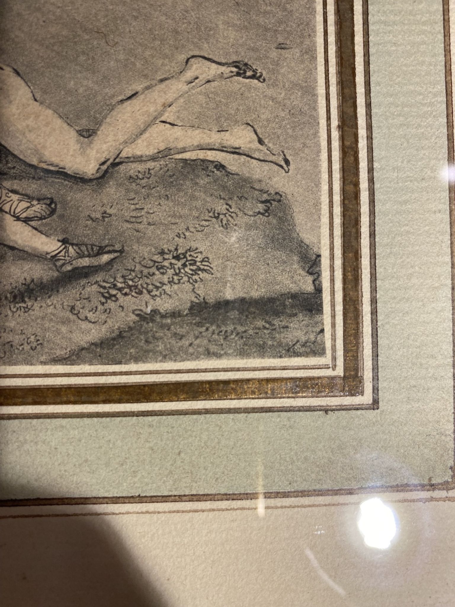 Antique print, Venus and Cupid after Francois Boucher early XX century