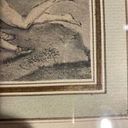 Antique print, Venus and Cupid after Francois Boucher early XX century
