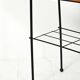Métal noir scandinave et support de plante en teck
