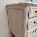 Commode blanche patinée
