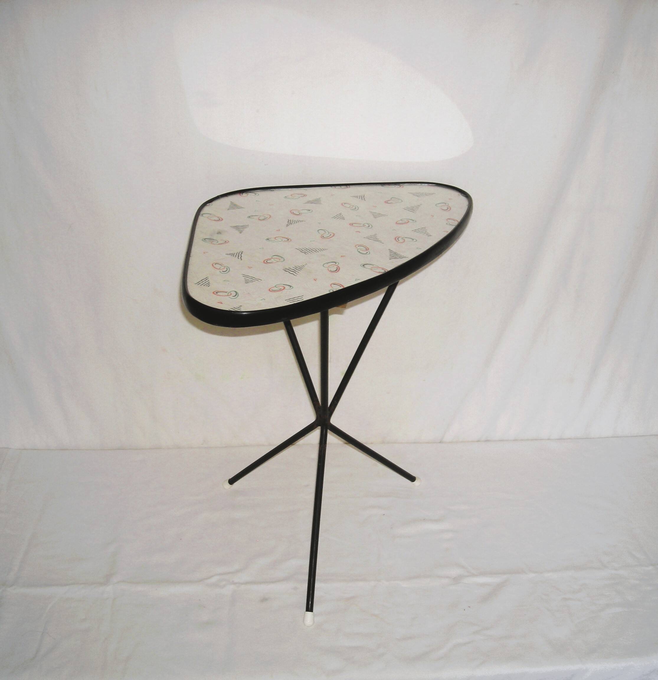 1950s tripod cocktail coffee table