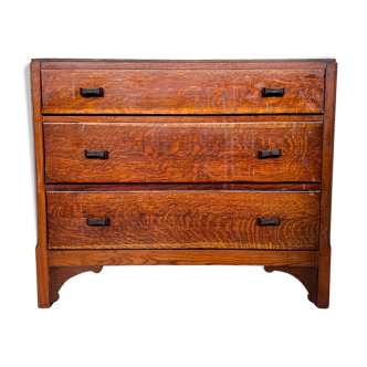 Vintage chest of drawers - oak - art deco - retro - 1950