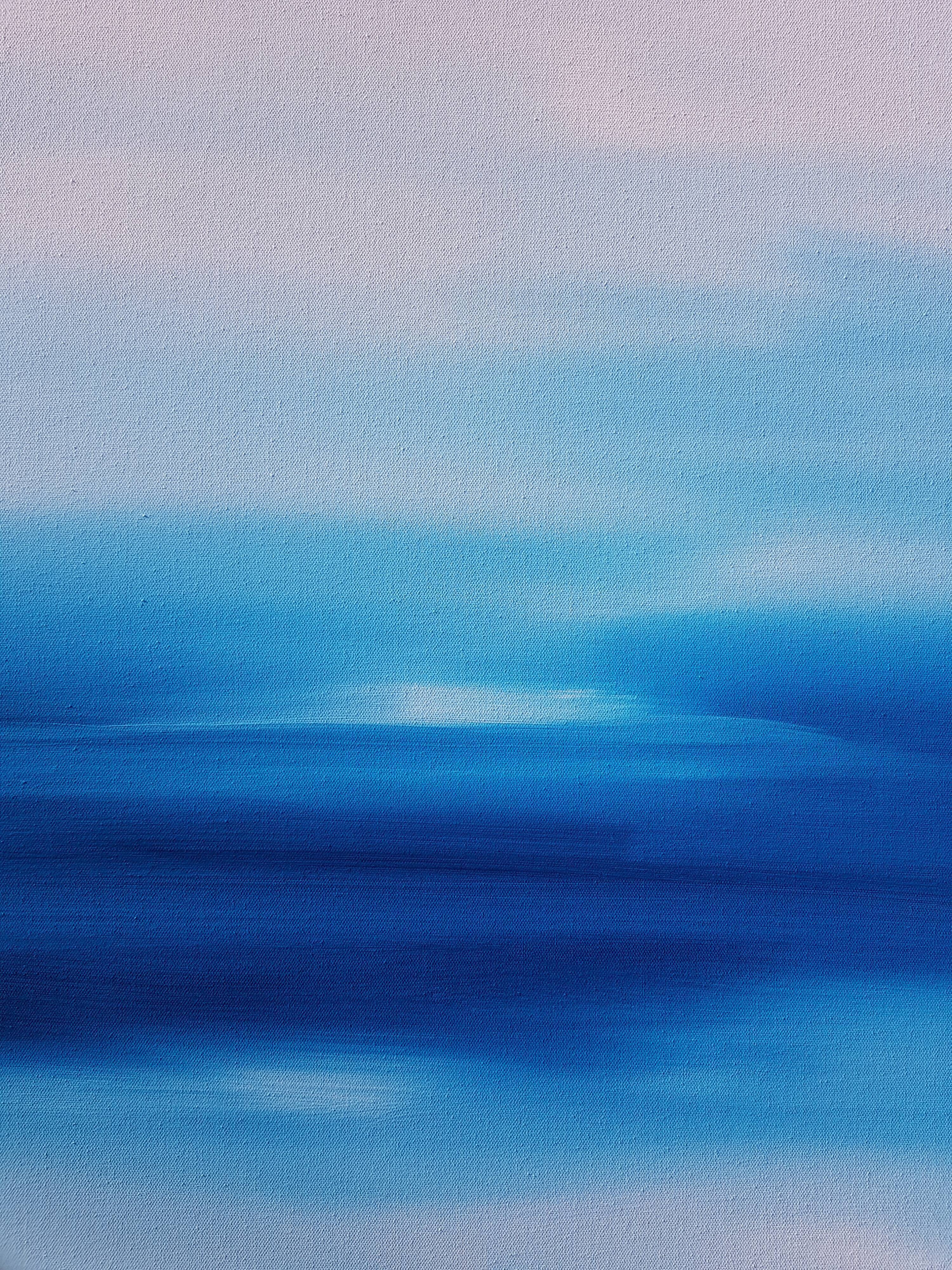 Abstract painting painting "AZURINE" handmade