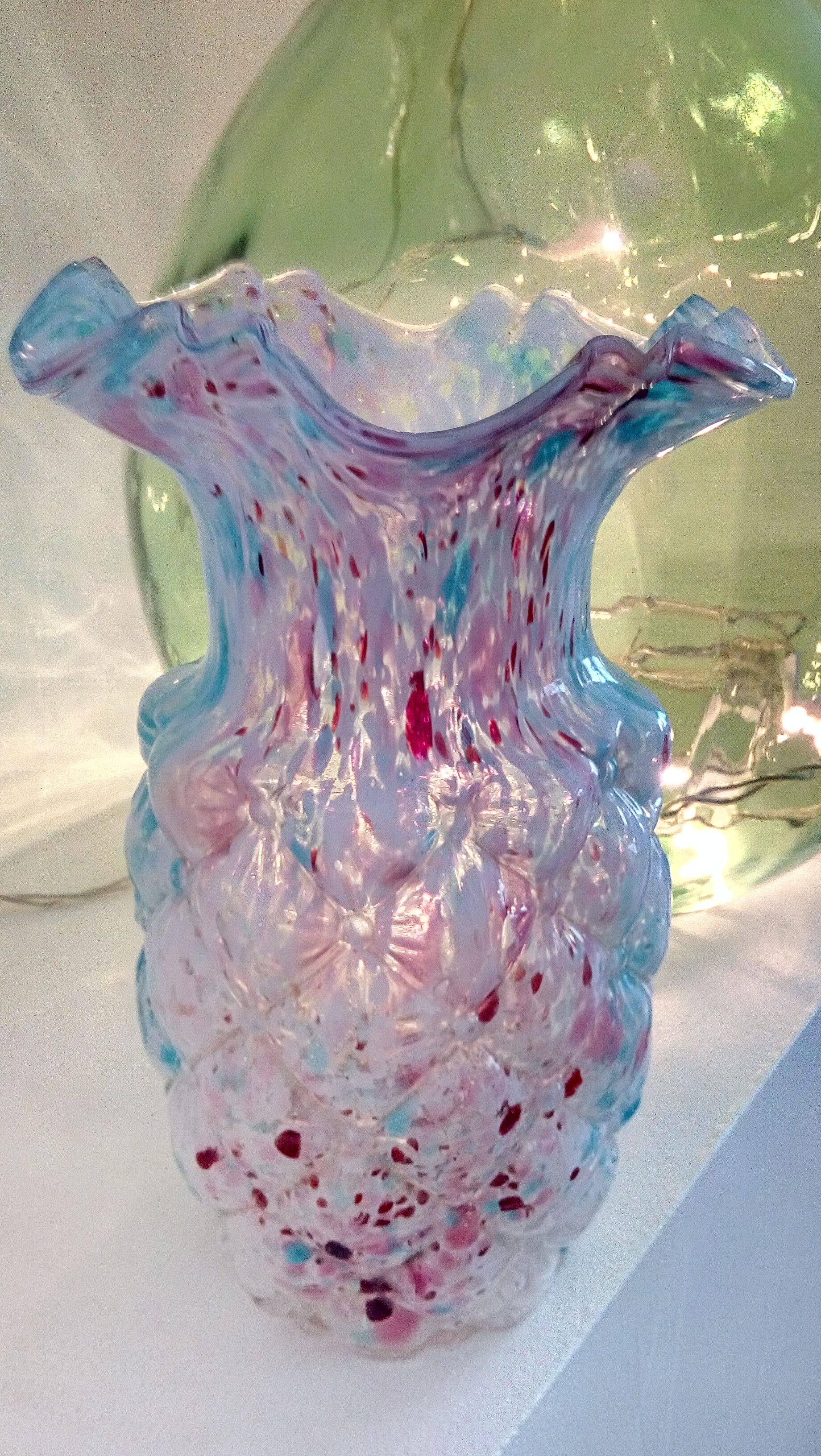 Blue Clichy glass vase