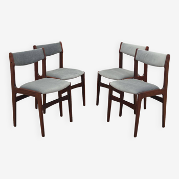 Set of four mahogany chairs, Danish design, 1970s, manufacture: Denmark