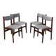 Set of four mahogany chairs, Danish design, 1970s, manufacture: Denmark