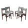 Set of four mahogany chairs, Danish design, 1970s, manufacture: Denmark