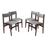 Set of four mahogany chairs, Danish design, 1970s, manufacture: Denmark