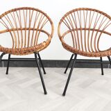 Pair of rattan chairs