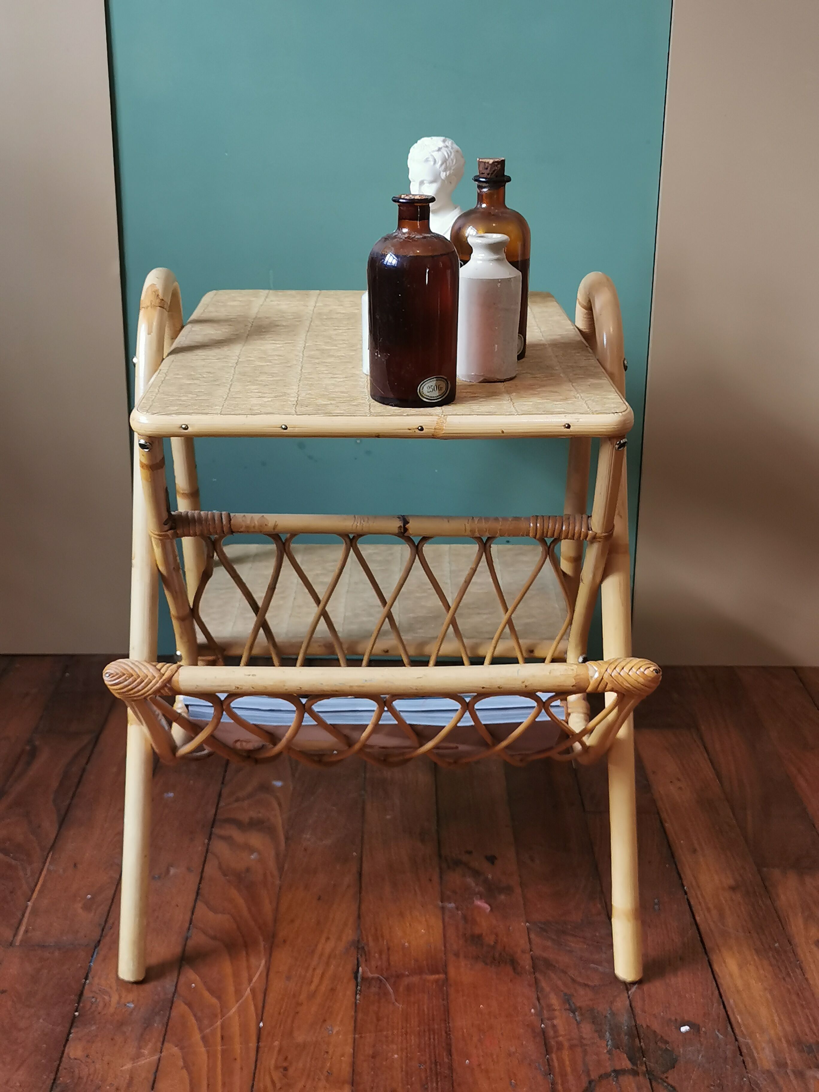 Table carries vintage rattan review