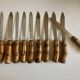 set de 11 couteaux manche bambou 1960 Riviera