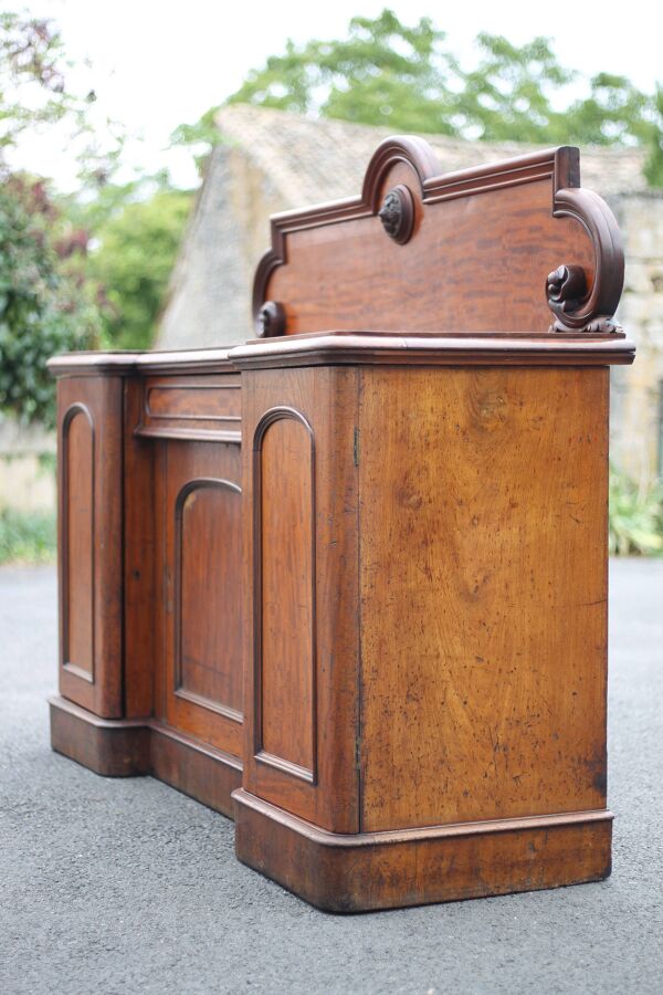 Meuble bois d'acajou ancien, meuble comptoir anglais, serviteur anglais, meuble buffet