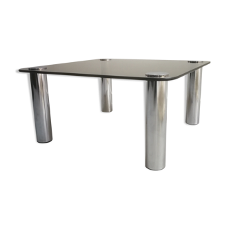 Table basse verre fumé