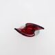 Vase sculpture murano michele onesto oball sommerso rouge vert 23.5cm