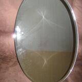 Bevelled oval mirror