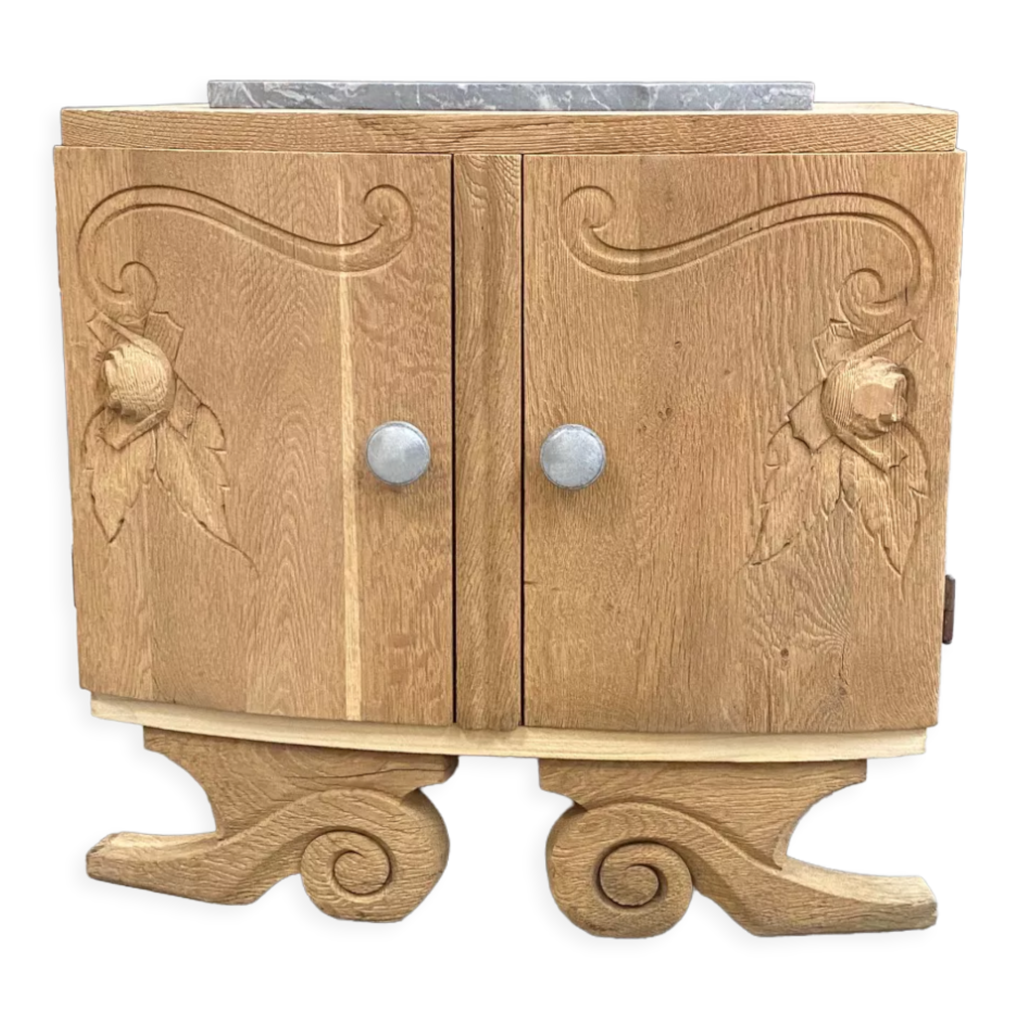 Small oak bedside table