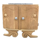 Small oak bedside table