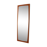Miroir teck scandinave vintage 50 60 s 80 x 26 cm