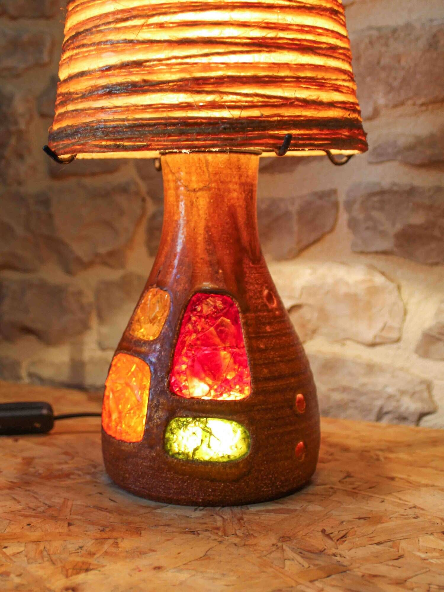Ceramic and resin lamp - Accolay