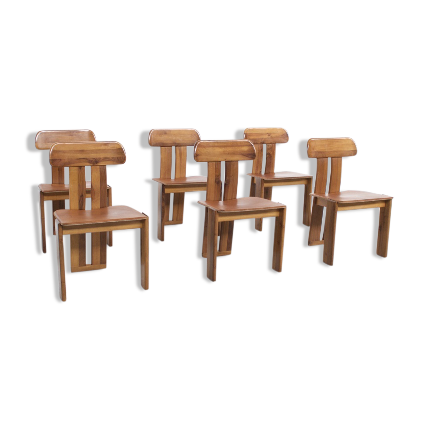 6 chairs natural leather walnut and beech sapporo 70 ' girgi mobili publisher