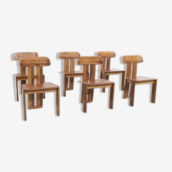 6 chairs natural leather walnut and beech sapporo 70 ' girgi mobili publisher