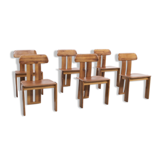 6 chairs natural leather walnut and beech sapporo 70 ' girgi mobili publisher