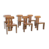 6 chairs natural leather walnut and beech sapporo 70 ' girgi mobili publisher