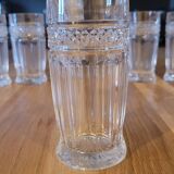 6 cut glasses made of thick glass