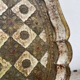 Round Florentine wooden tray
