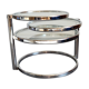 Table basse vintage Leitmotiv Swivel en métal chromé