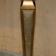 Half-moon console Eglomise Theodore Alexander with a gold finish.