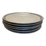 6 assiettes creuses en porcelaine blanche