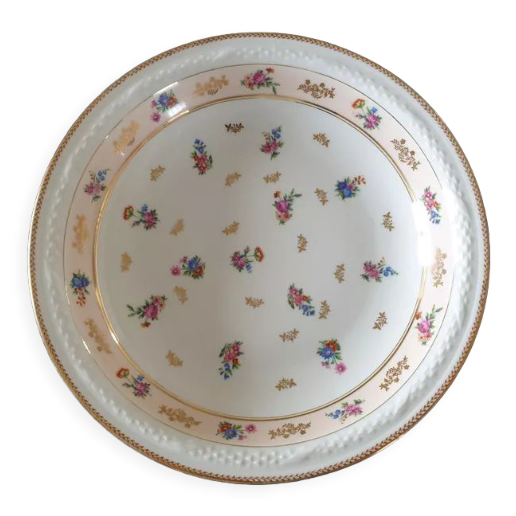 Raynaud et Cie Important hollow dish Limoges porcelain