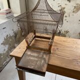 Vintage gold metal cage