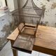 Vintage gold metal cage