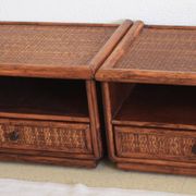 Maugrion rattan bedside tables