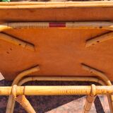 1960 signed rattan coffee table