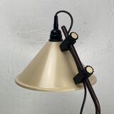 Brown metal "modernist" architectural desk lamp, Dutch 1970s