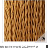 Glass pendant light, braided fabric cable and porcelain ceiling rose