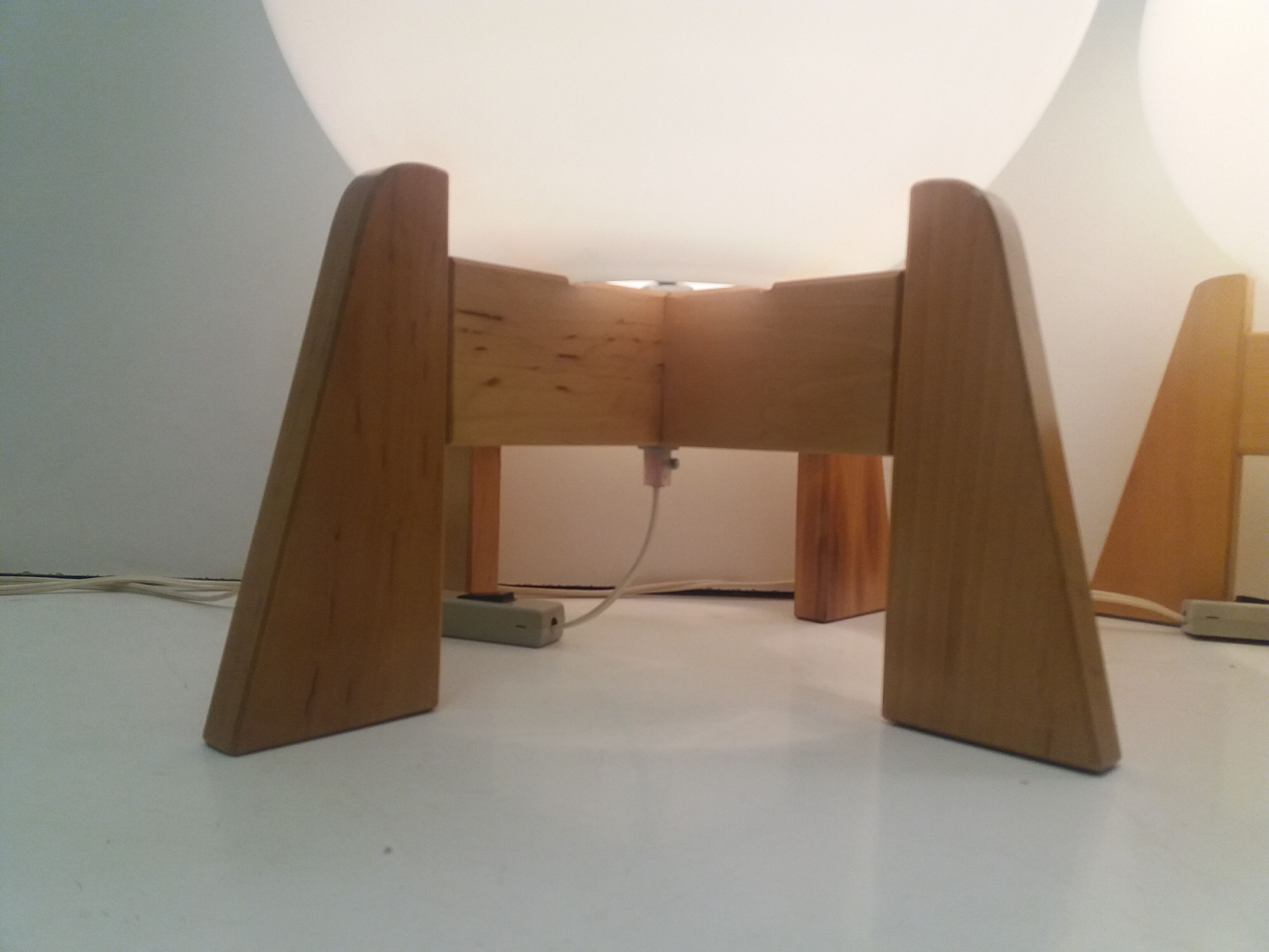 1960 two uluv floor lamps, czechoslovakia