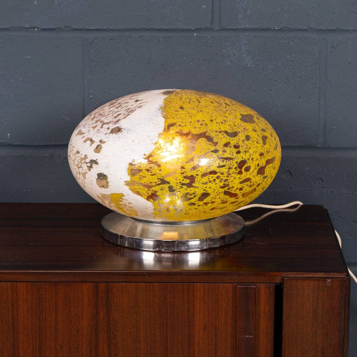 Vintage 20thc italian murano art glass table lamp c.1970