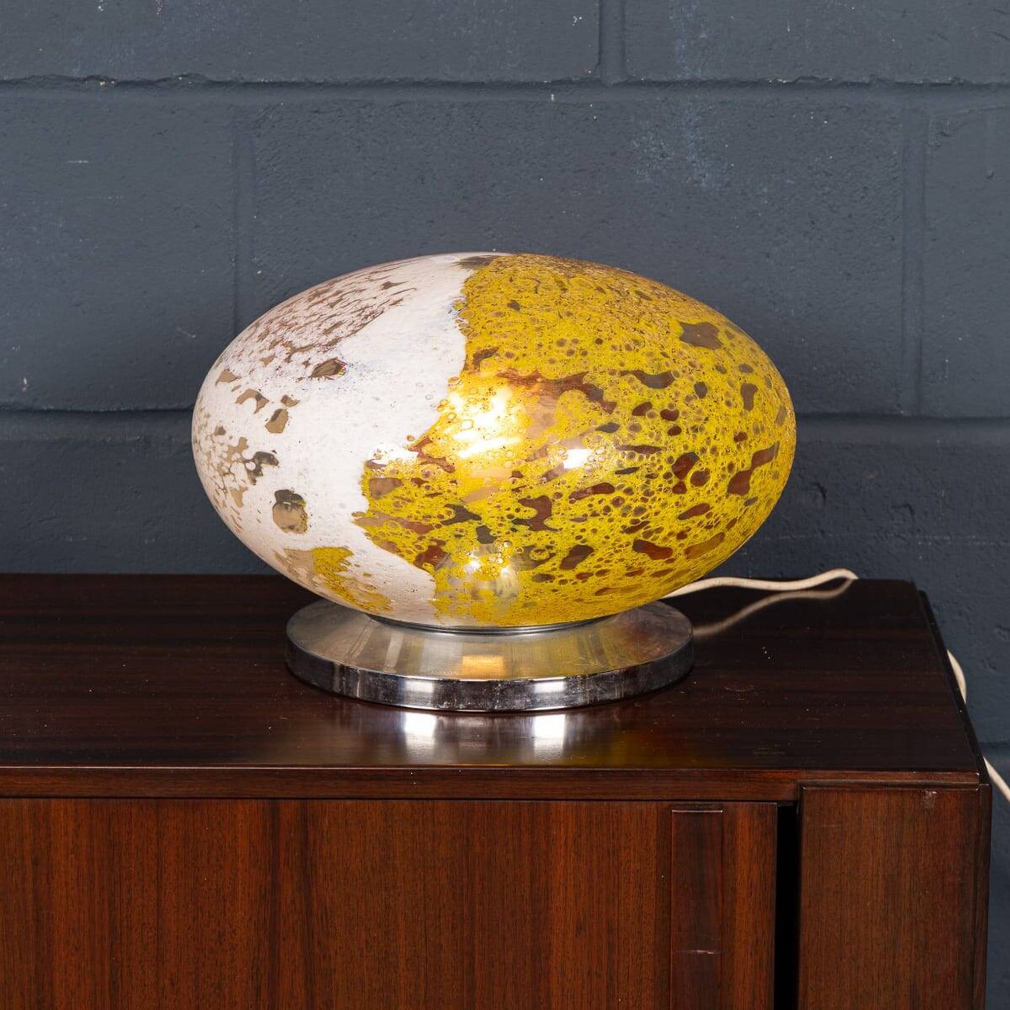 Vintage 20thc italian murano art glass table lamp c.1970