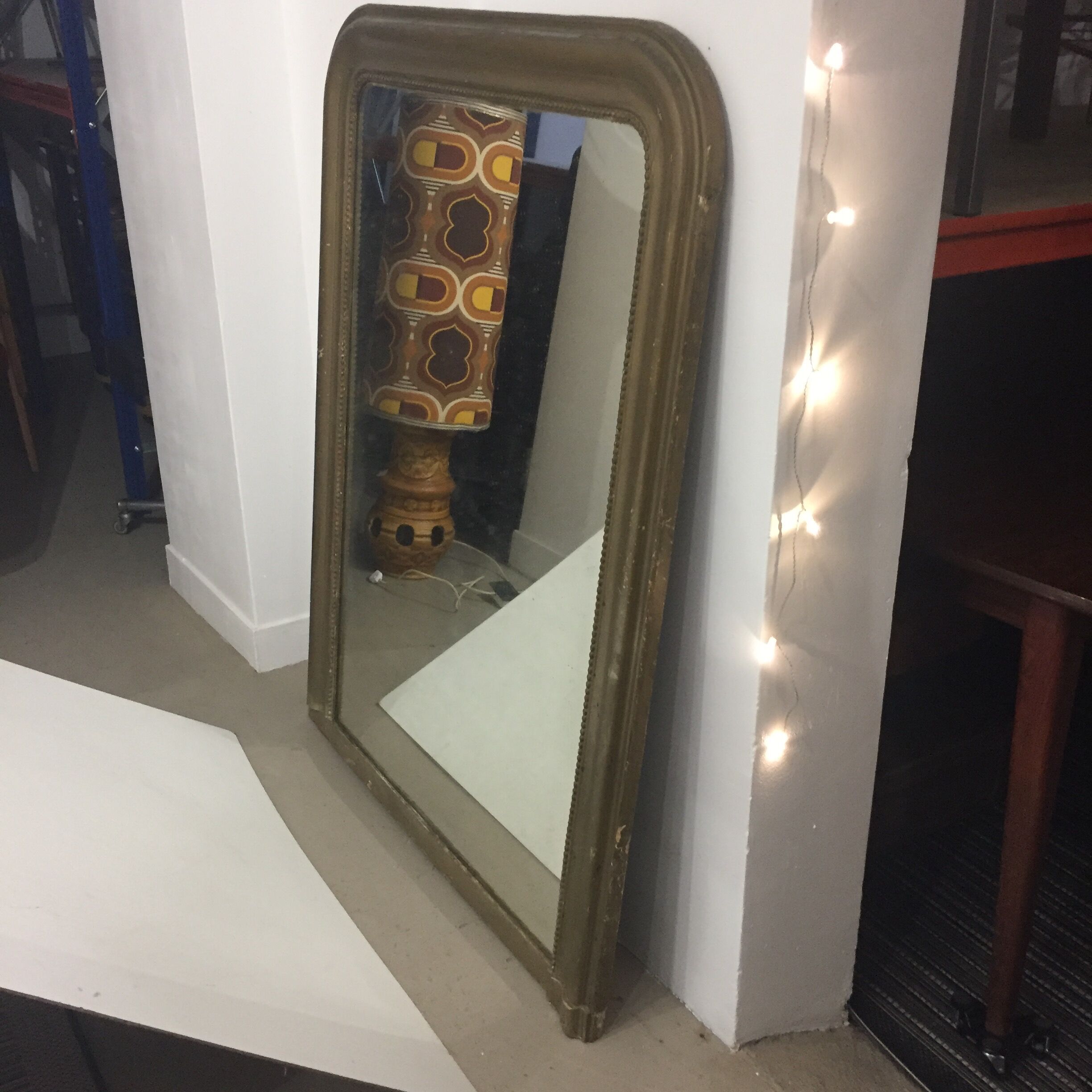 Golden trumeau mirror 137 X 103 cm