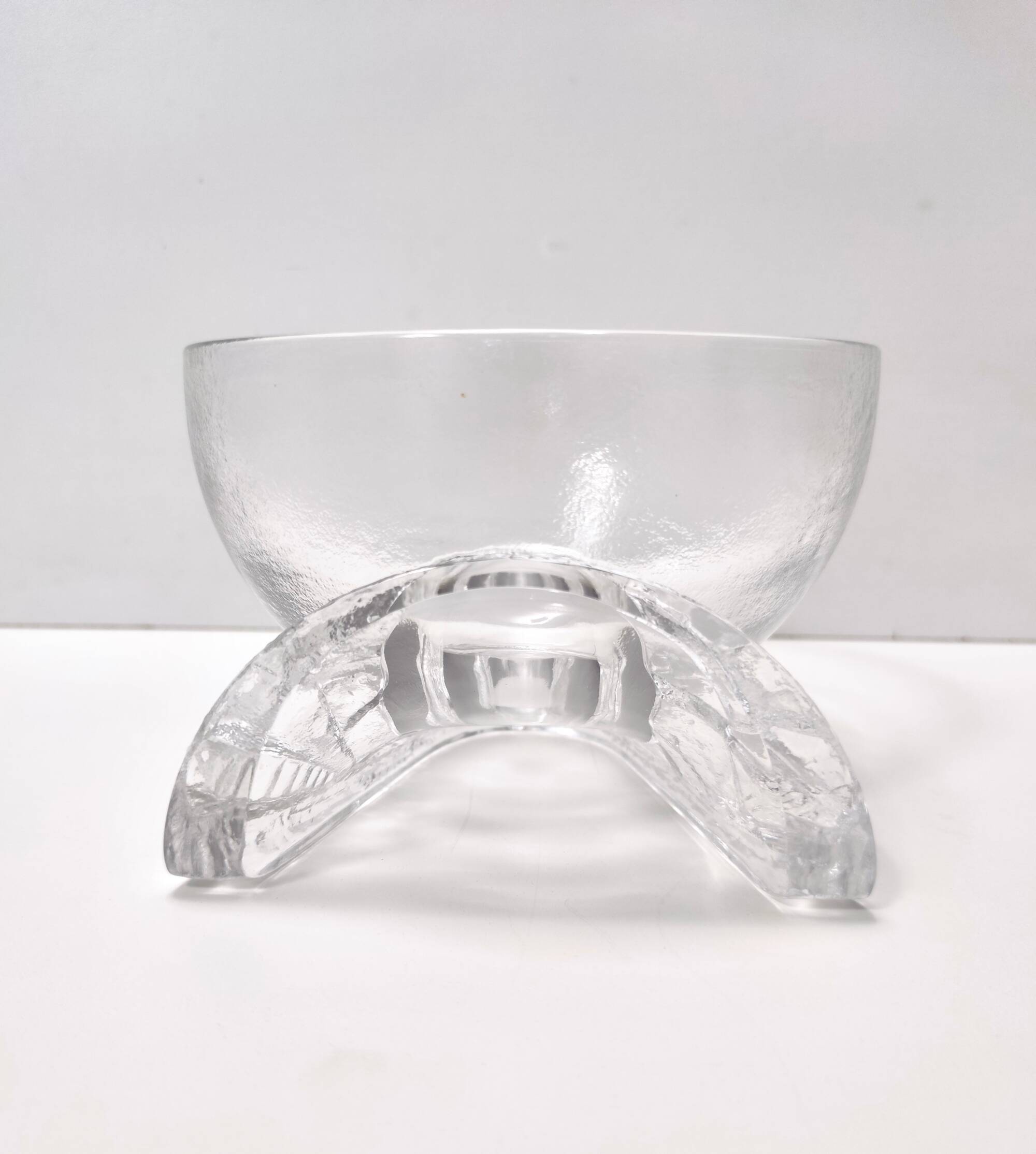 Set of Seven Crystal Serving Bowls by Taddei Sestini for Kristall Krisla
