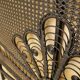 Vintage headboard in black rattan