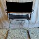 Bauhaus chair in chrome metal and leather - mid 20th century.