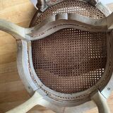 2 caned chairs in Louis XV Regency style