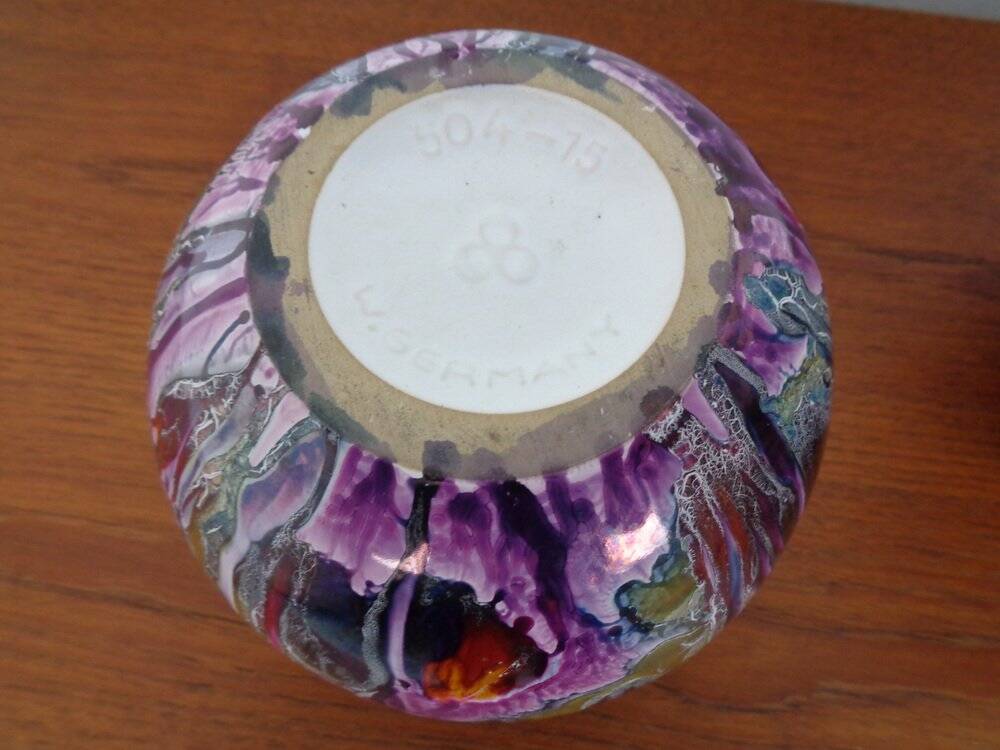 Ceramic vases 508-20 and 504-15 from Scheurich, 1970s, set of 2.